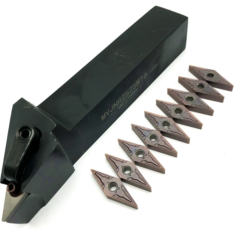 MVJNR1616K16 MVJNR2020K16 MVJNR2525M16 External Turning Tool Holder +10PCS Carbide Insert VNMG160404 /08 Lathe Cutting Tools Set