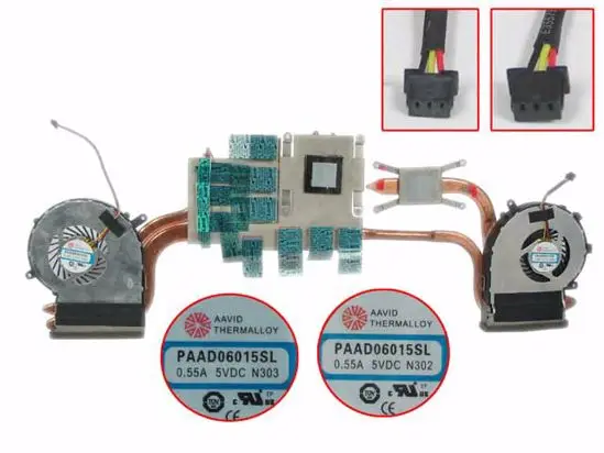 AAVID GE62 GP62 GL62 PE60 PAAD06015SL DC 5V 0.55A 3-Wire Heatsink Fan