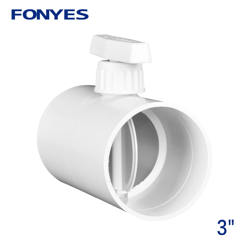 

HVAC air duct manual valve 75mm plastic air check valve volume flow rate damper valve for 3 inch ventilation pipe