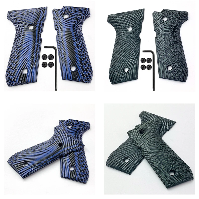 

1Set G10 Grips Beretta 92fs grips Full Size,92 fs,M9,92a1,96a1,92 INOX,Gun Grips Screws Included,Sunburst Texture,Handle Scales