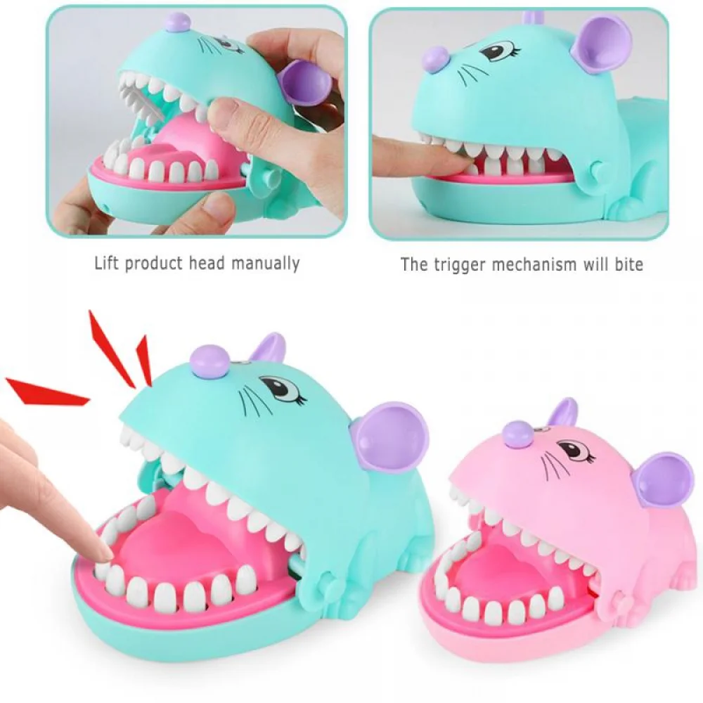Cartoon Mouse Mouth Bite Finger Game Funny Toy Gift Parent-child Interactive Tooth Extraction Toy Table Game For Kids Gift