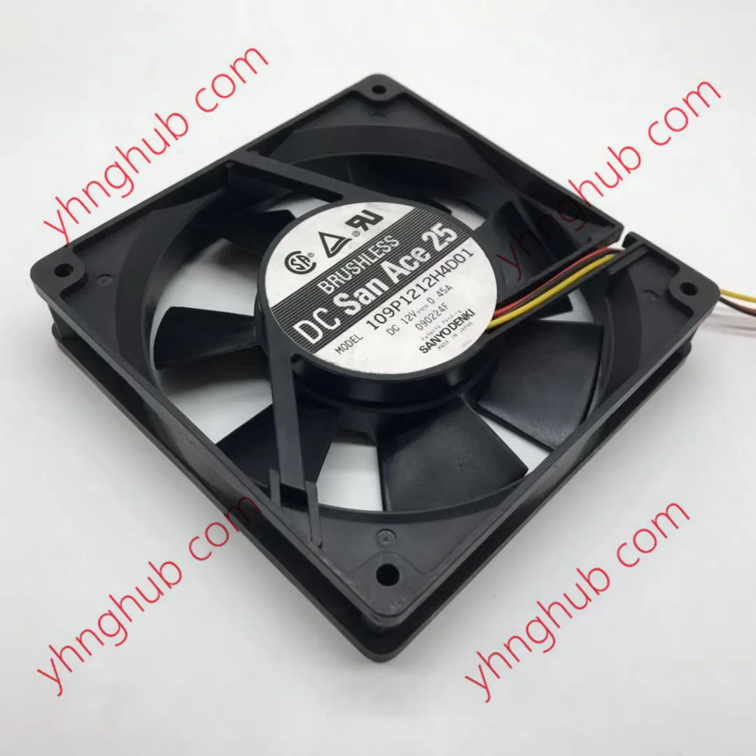 

Sanyo Denki 109P1212H4D01 DC 12V 0.45A 120x120x25mm 3-Wire Server Cooling Fan