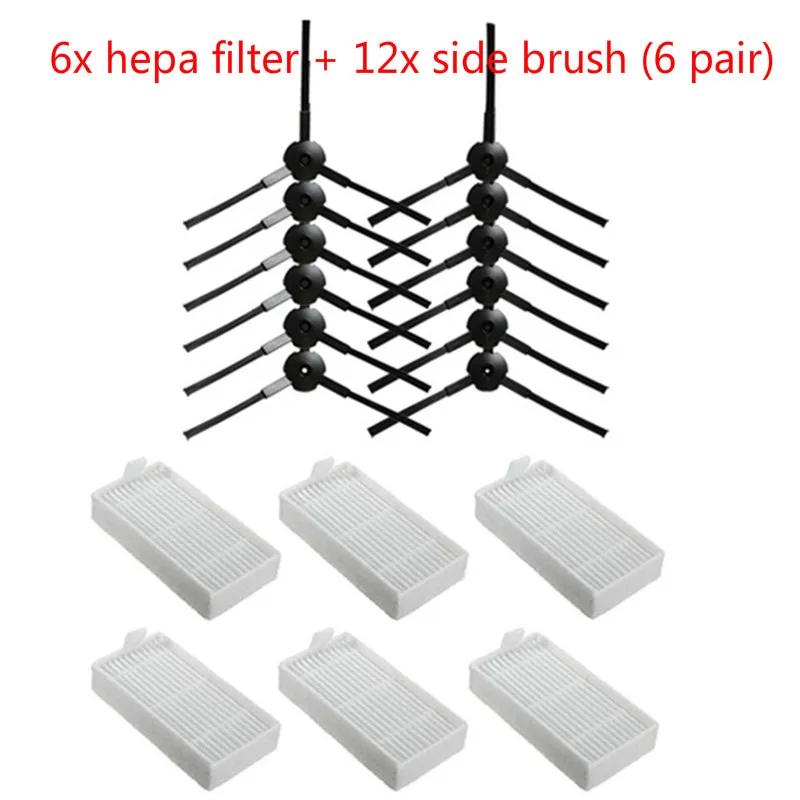 Partes de robô aspirador de pó embutido, filtro hepa, escova lateral, acessórios e peças para aspirador de pó robótico kitforte tablete 518