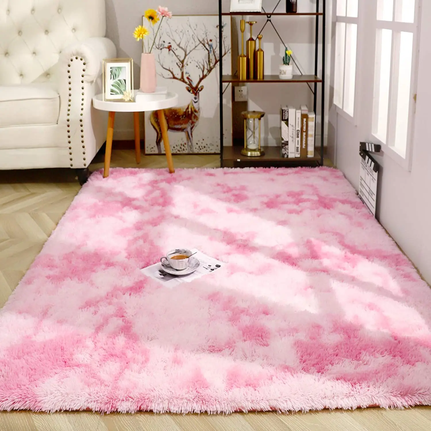 

Luxury Fluffy Area Rug Fuzzy Floor Carpet Living Room Carpet Home Decoration Mat Plush Nursery Rug Fuzzy Carpet for Kid's Room