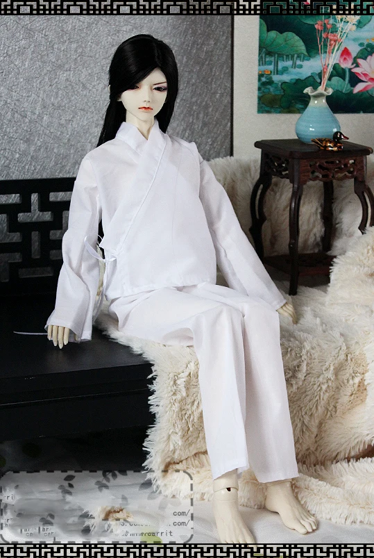 

1/4 1/3 Scale BJD Clothes Chinese Hanfu Ancient Costume Underwear Shirt + Pants For BJD/SD MSD SSDF ID75 Strong Uncle Doll B0207