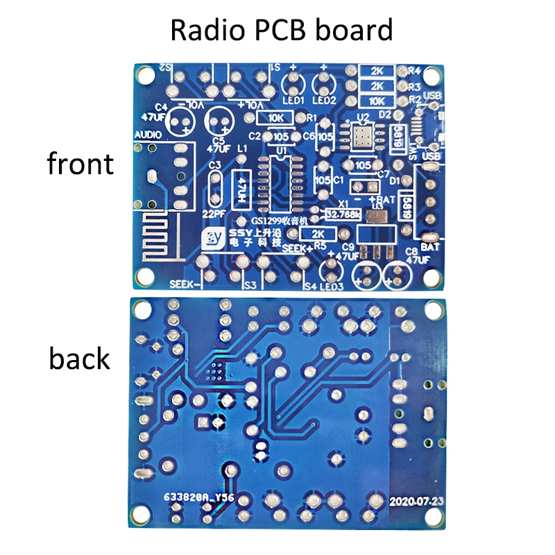 (Parts) Electronic Diy Kit FM Digital Radio Welding Kit Electronic Training Welding Production Kit