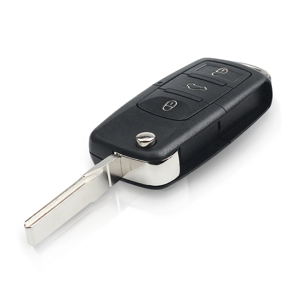 KEYYOU 3 pulsanti Flip pieghevole Smart Remote Car Key Fob per VW Volkswagen PASSAT Polo Skoda Seat 434Mhz con ID48