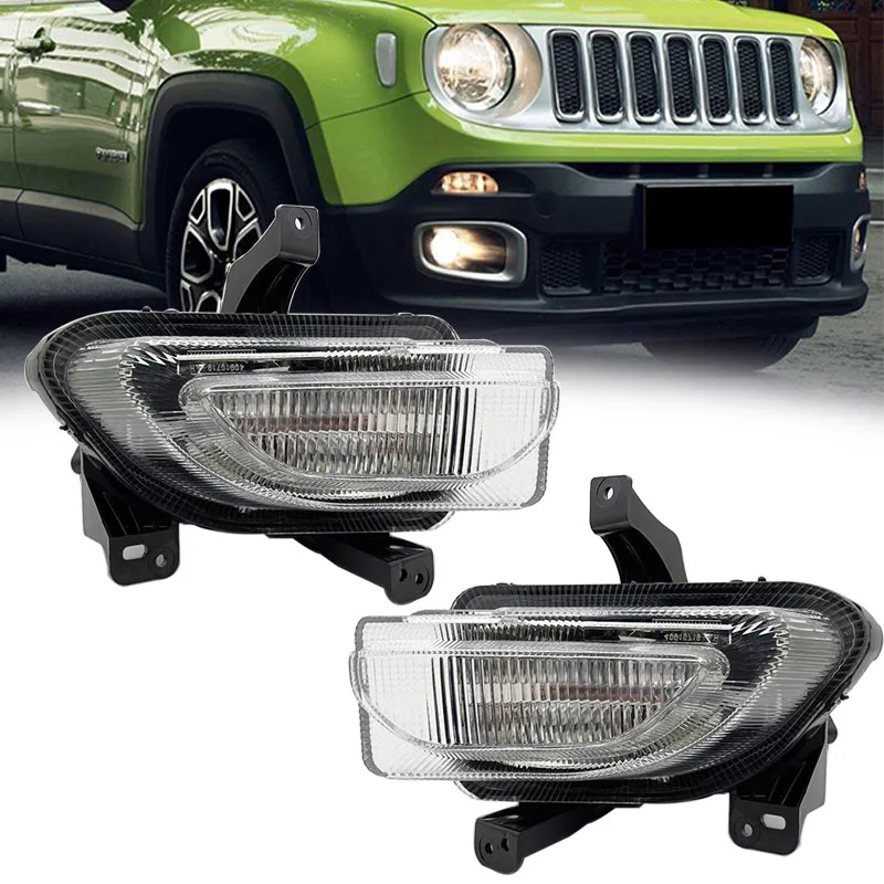 

LED DRL Headlight For Jeep Renegade 2015-2018 fog lights headlights fog light daytime running lights driving lights foglights De