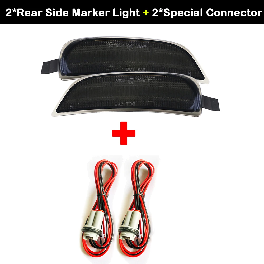 2PCS LED Rear side marker lights For Mazda Miata Mx-5 2016-2020 Fiat 124 Spider Abarth 2017