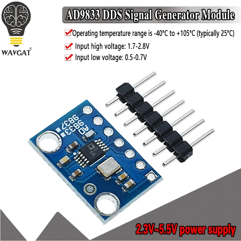 AD9833 Programmable Microprocessors Serial Interface Module Sine Square Wave DDS Signal Generator Module 9833