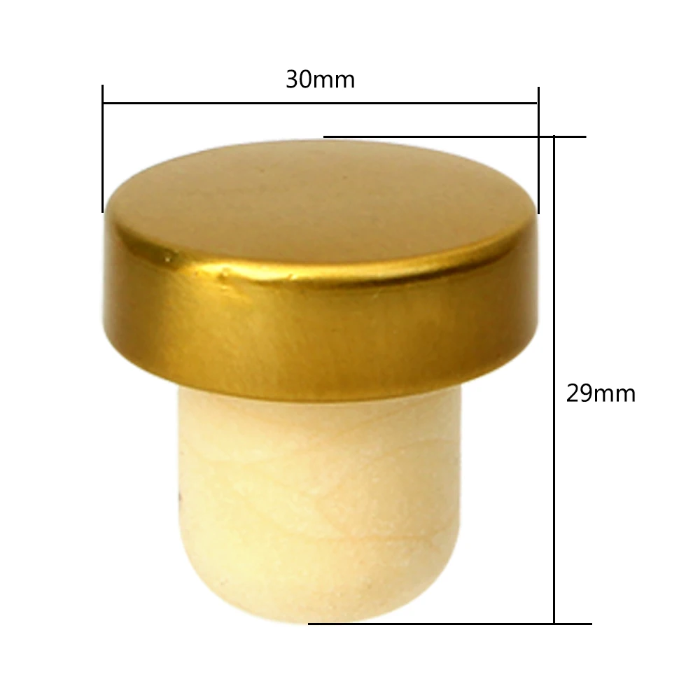 Champagne Rubber Bottle Cap Cover Wine Stopper Kitchen Bar Supplies T-shape Bottle Sealing Plug Bar Tool Beer Soda Cork 5pcs/lot