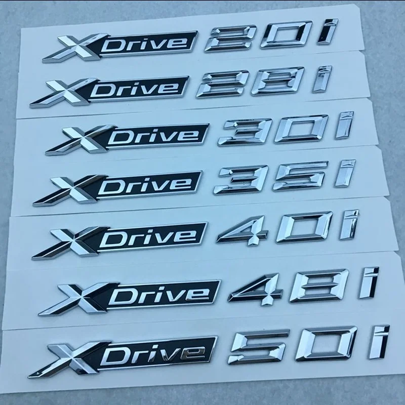 

3D ABS XDrive X Drive Fender Trunk Emblem Badge Car Sticker for BMW X1 X3 X5 X6 20i 28i 30i 35i 40i 50i Accessories