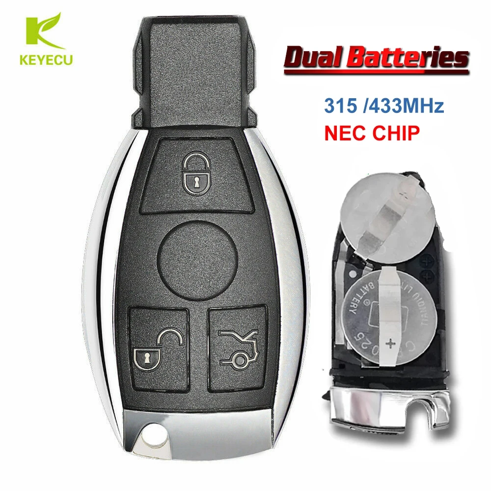 

KEYECU Replacement Remote Key fob 315/433MHz NEC Chip for Mercedes Benz A B C E S Class W203 W204 W205 W210 W211 W212 W221 W164