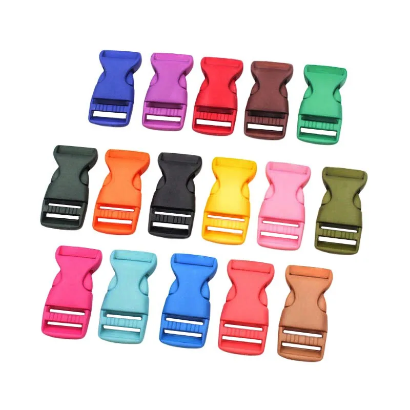 3Pcs/Pack 1.5/2/2.5/3cm Curved Parachute Bracelet Buckle DIY Crafts Luggage Dog Collar Strap Webbing Outdoor Camp Fixed Material