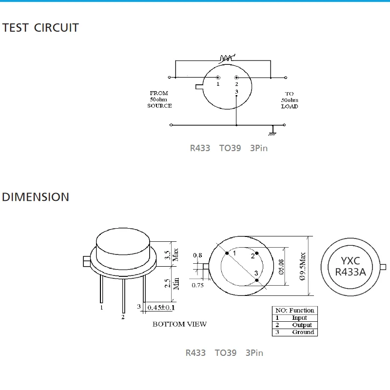 10PCS/Lot 3Pin TO39 433MHZ Resonator 433M R433A SAW TO-3P 433.92Mhz RF Filter Oscillator Crystal Tripod Cylindrical 22PF 75K