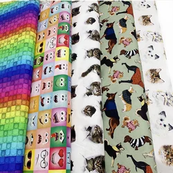 Pure Cotton Plain Weave Printing Fight Fabric Cartoon Animals for Sewing Accessories by Half Meter
