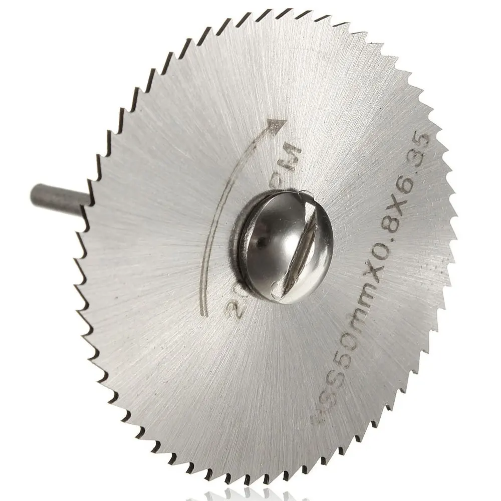 6pcs 1/8" HSS High Speed Steel Circular Saw Blades for Dremel Rotary Tool W/ Shank
