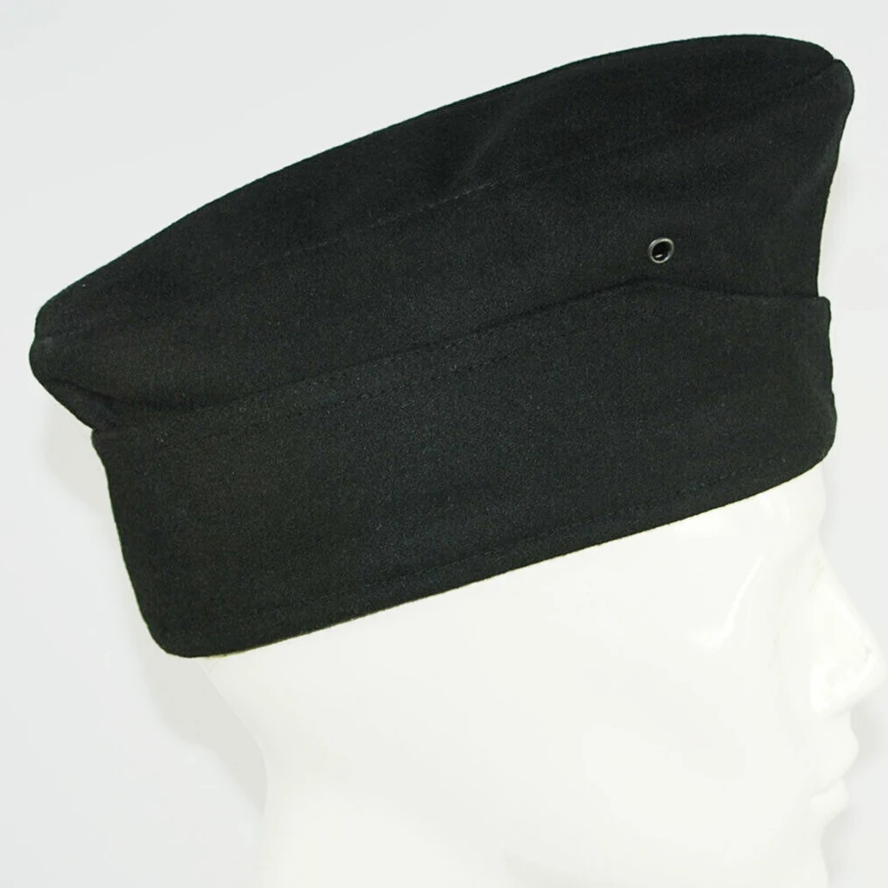 

WWII WW2 GERMAN WH WEHRMACHT SOLDIER EM PANZER WOOL GARRISON CAP HAT BLACK