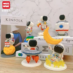 Space Astronaut Micro Building Blocks Spaceman Figures With Display Box LED Light Diamond Size Mini Brick Toy For Kids Game