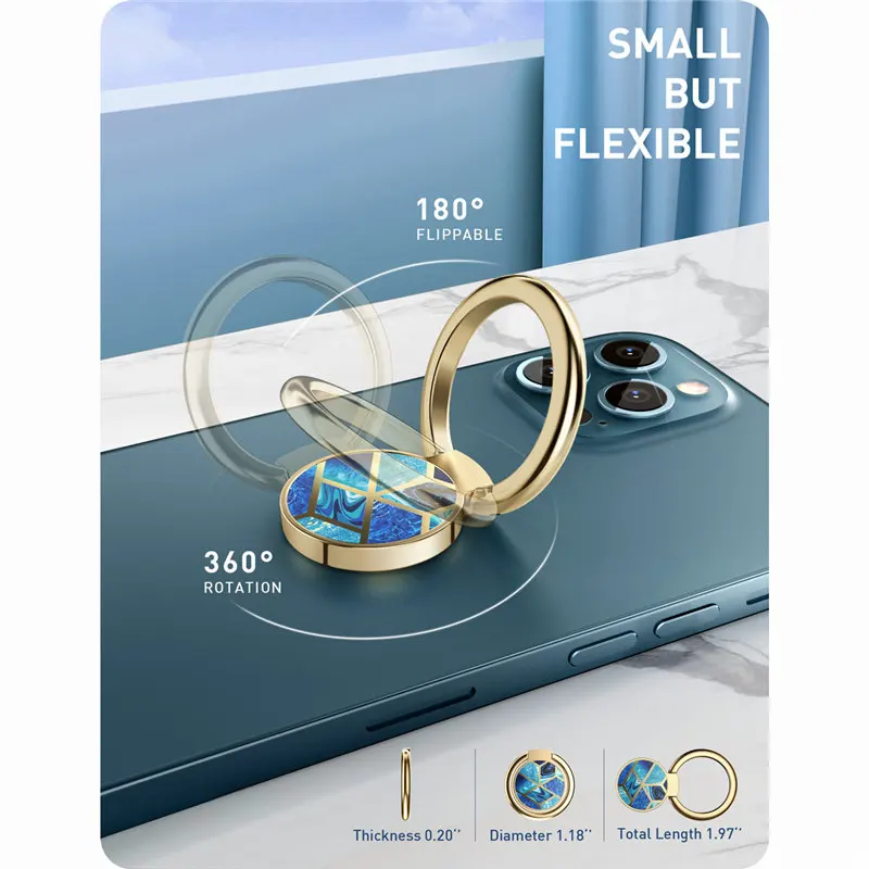 Picture 7: Cell Phone Finger Ring Holder I-BLASON Universal Kick Stand with 360 Degree Rotation 180 Degree Flip Magnetic Car Mountable