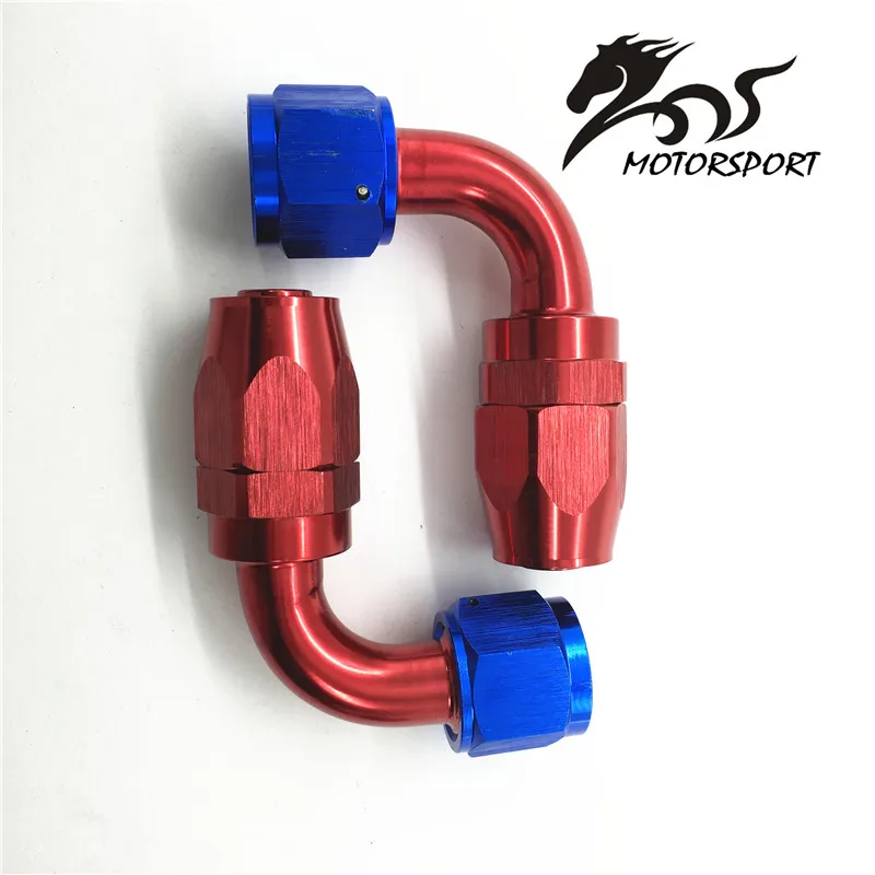 AN4-90 90 Degree Aluminum Oil Cooler Hose Fitting Swivel Hose End Fitting Adapter Oil Fuel Line