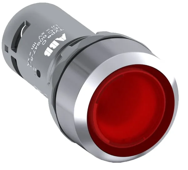 

10 pcs CP2-33R-10 10116185 Compact Pushbutton - Maintained - Flush - Red - Illuminated - Chrome metal - 1NO