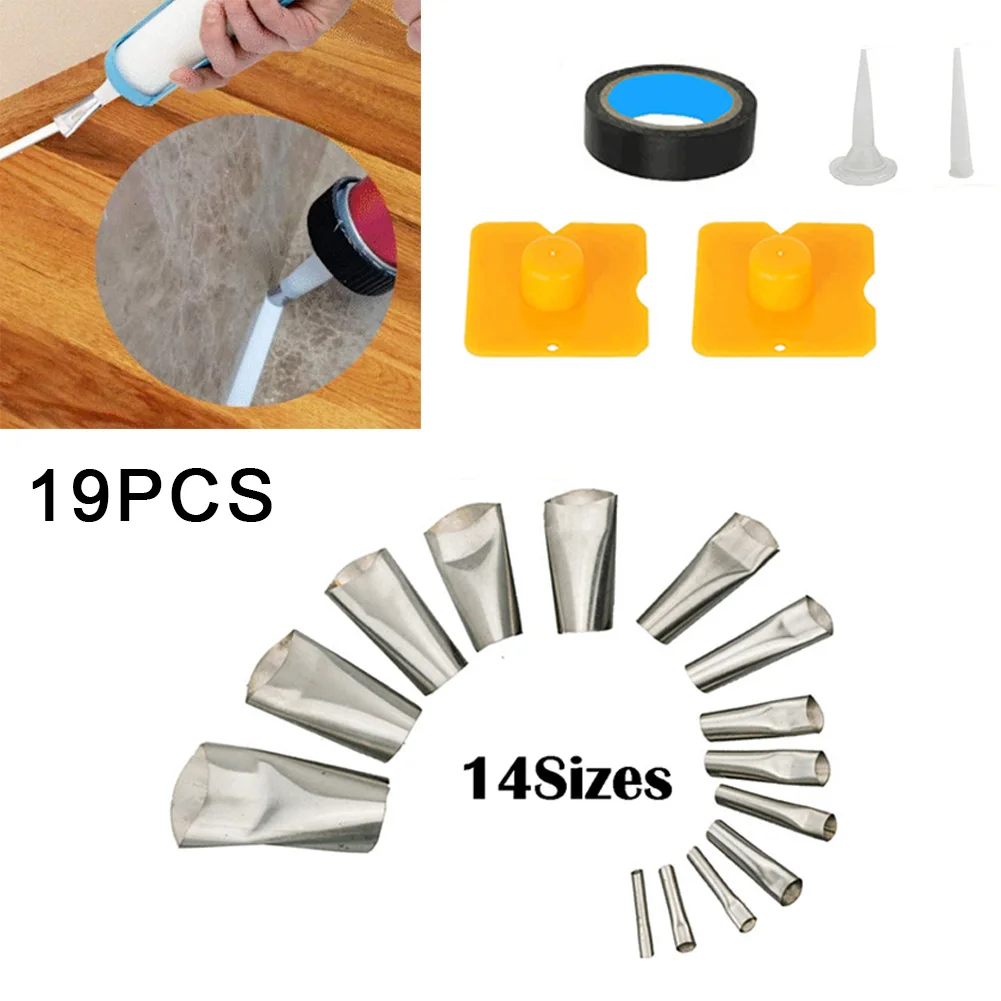 Stainless Steel Caulking Nozzle Finisher Spatulas Scraper Applicator Tool