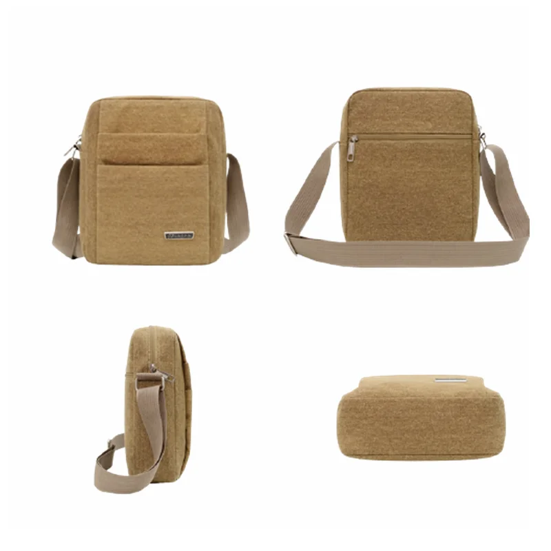 Casual Men's Canvas Shoulder Bag Men Messenger Bags Simple Lightweight Small Travel Sports Crossbody Sling Bag Handbag Mens