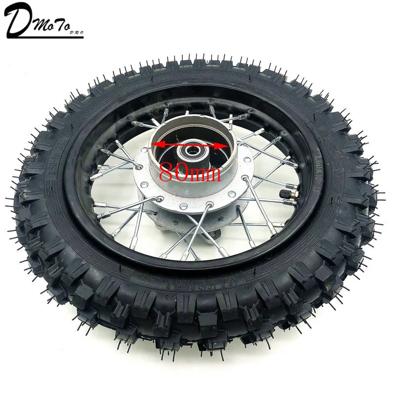 2.50 - 10inch Rear Tyres Steel Rims Drum Brake Wheels Rims Hub CRF50  Kayo Chinese Dirt Pit Bike motorcycle Mini Bike