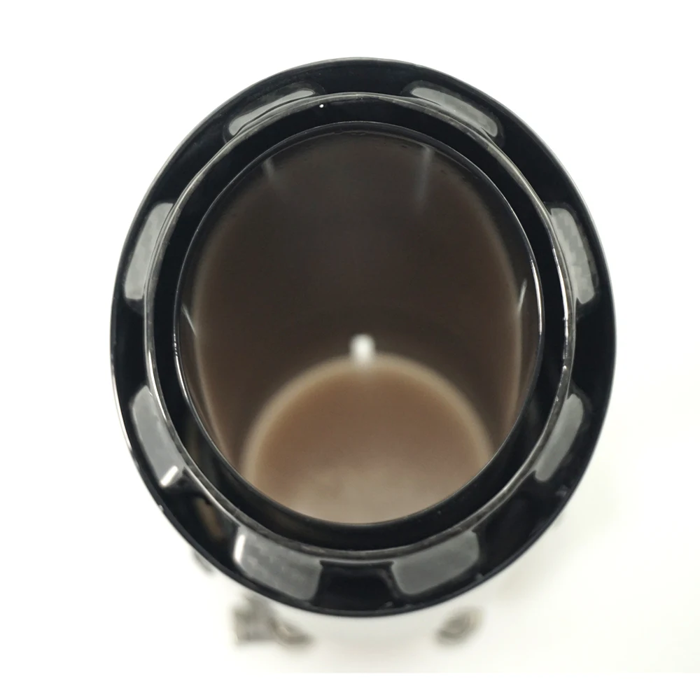 ใหม่รถคาร์บอนท่อไอเสียท่อไอเสียสามชั้นBullet Shape Universalตรงสแตนเลสสีดําท่อไอเสียท่อ