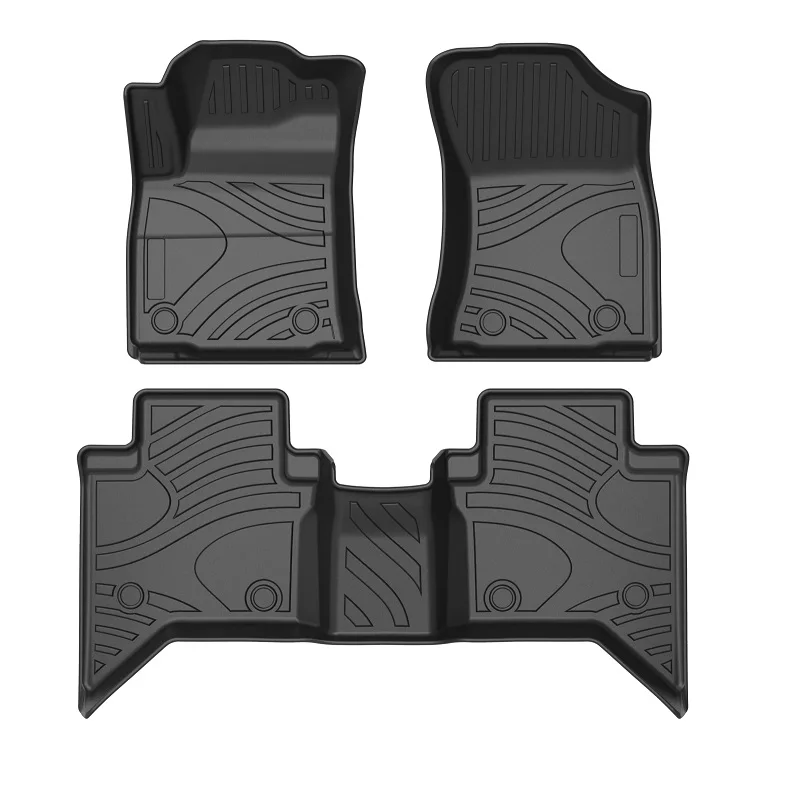 Car TPE Car Floor Mats For HILUX REVO ROCCO PICKUP CAR Custom waterproof Floor Mat Luxury car interior Car Carpet foot Mats  15+