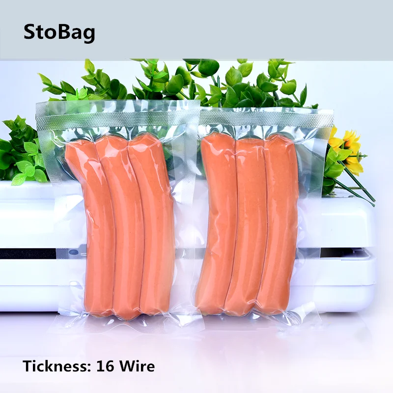 StoBag 16wire Small PET Material Vacuum Food Fresh Long keep Bags Dried Fruit And Vegetable Kitchen Vacuum Packing Bags