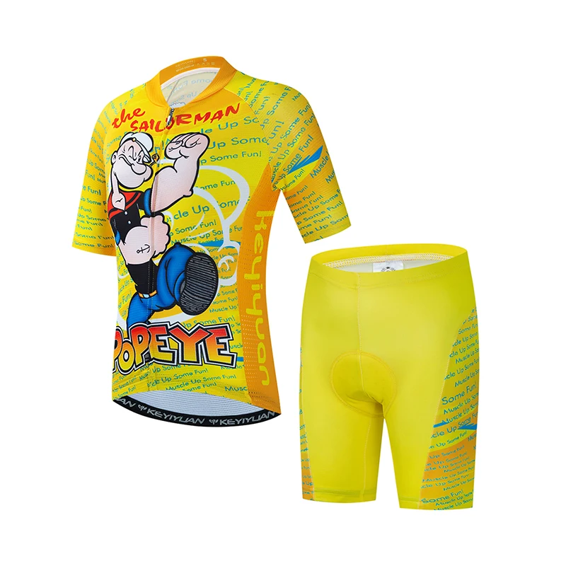 

KEYIYUAN Kids Cycling Jersey Set Boy Girl Summer Short Sleeve Cycling Clothing Suit Child Bike Wear Equipacion Ciclismo