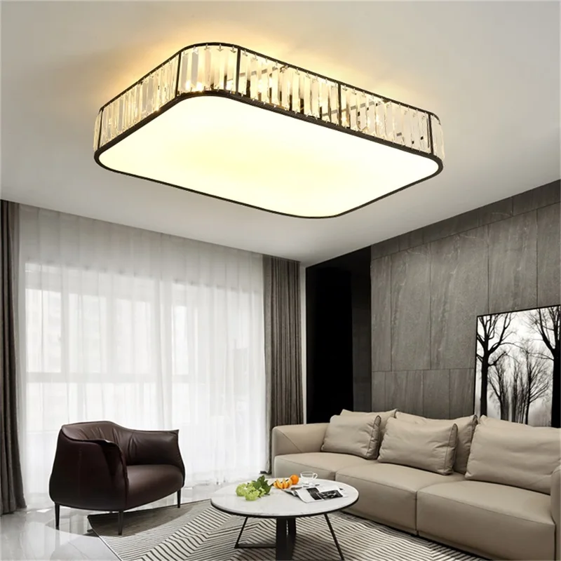WPD Modern Ceiling Light Square Luxury Gold LED Lamp Fixtures Home For Dining Room Decoration
