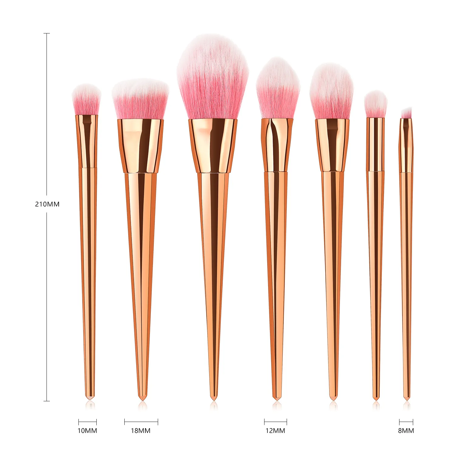 4/7pcs Soft Hair Makeup Brushes Set Diamond Make Up Brush Tools Foundation Powder Eyeshadow Eyebrow Blending Cosmetic Brush Set