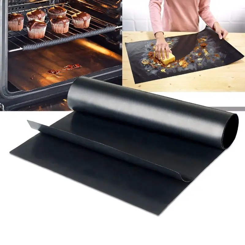 

2pcs/set Glass Fiber Non-Stick BBQ Grill Mat Pad Reusable Baking Sheet PTFE Barbecue Baking Liners Cook Pad Microwave Oven Tool