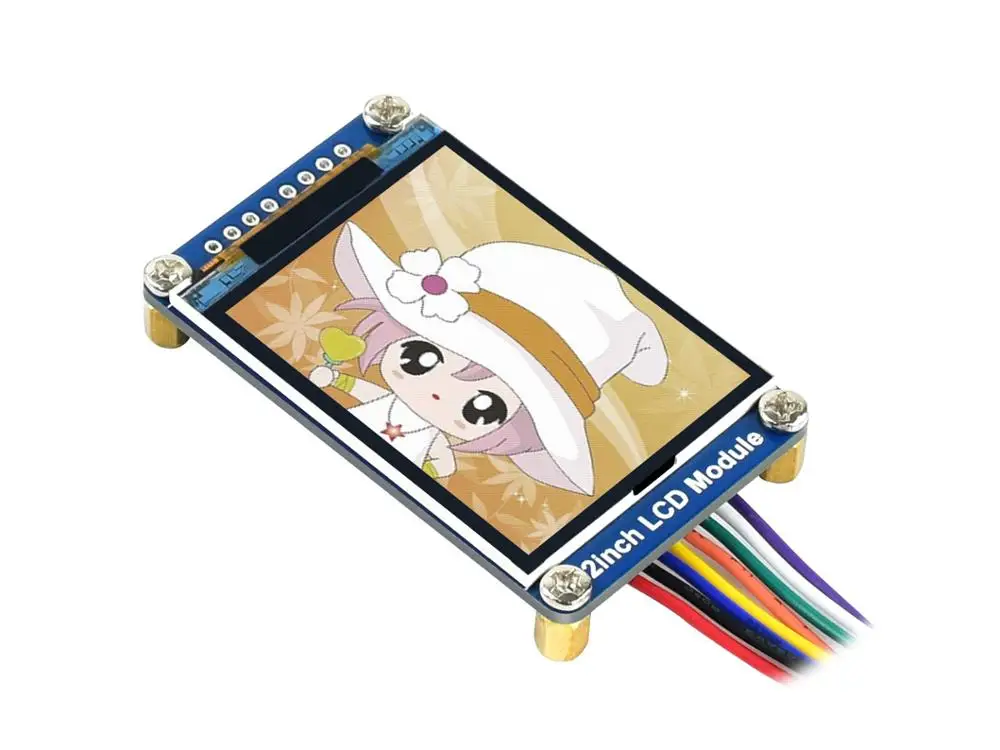 Resolução do módulo 240 × 320 do lcd de 2 polegadas, tela do ips com controlador incorporado, comunicando através da relação spi