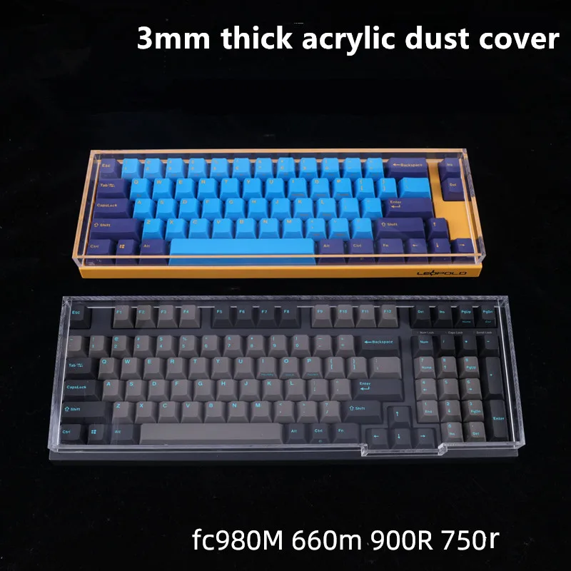 Acrylic Dust Cover for Leopold FC980M FC660M FC750R FC900R FC660C Mechanical Keyboard Professional Waterproof Dustproof Cover