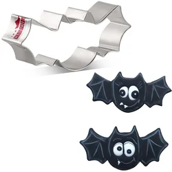 KENIAO Halloween Bat Cookie Cutter - 4.5 X 9.3 CM - Biscuit Fondant Pastry Bread Sandwich Mold - Stainless Steel - by Janka