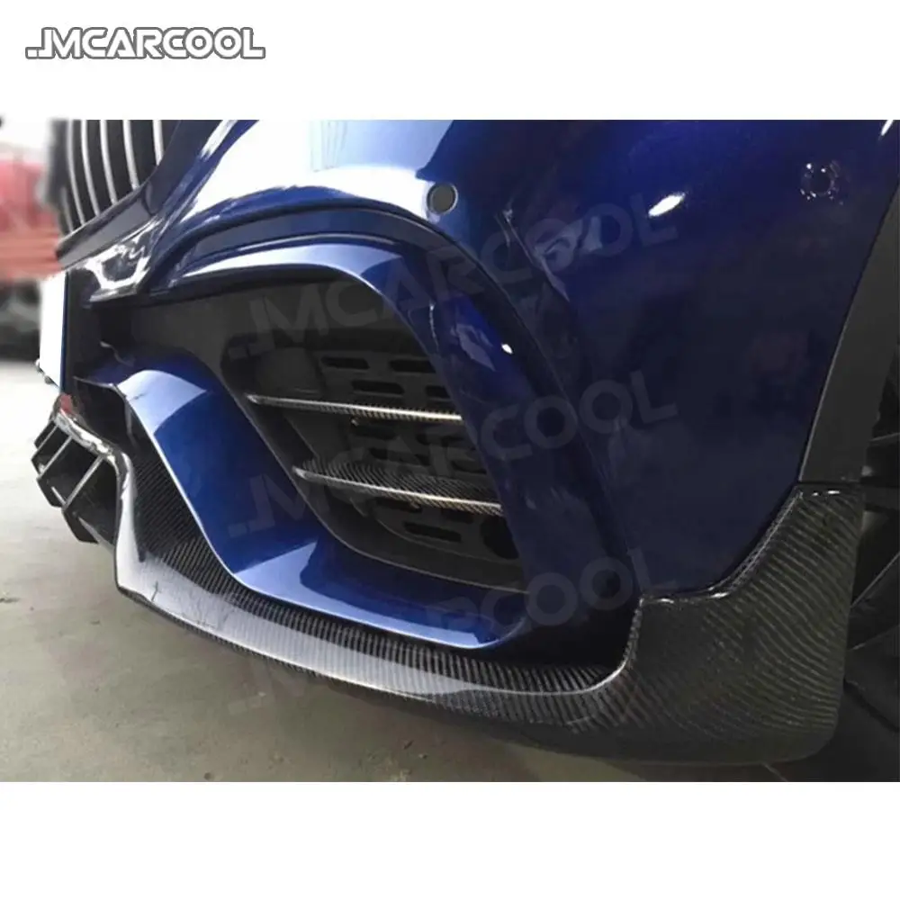 Carbon Fiber Front Lip Spoiler Shovel for Benz GLC Class Coupe W253 GLC63 Original Bumper 2016 - 2019 FRP Head Extension Chin