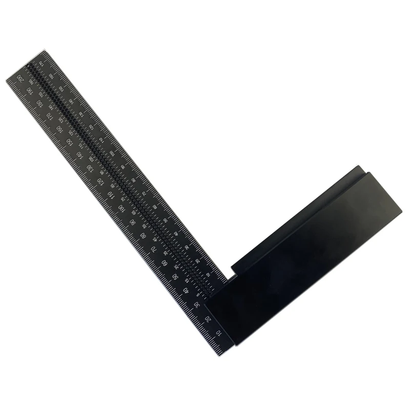 Precision Aluminum Square ruler 200mm Guaranteed T Speed Measurements Ruler for Measuring and Marking Woodworking Carpenters