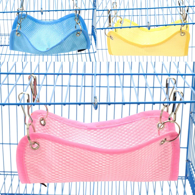 S/M/L Pet Hamster Hammock Summer Breathable Mesh Bed for Chinchilla Guinea Rabbit Samll Pets Swing Toys Kitten Hommock