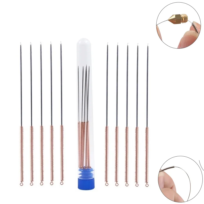 MEGA 10PCS/lot Nozzle Cleaning Needles 0.15 0.2 0.25 0.3 0.35 0.4 0.5 0.6 0.8 1.0mm 3D Printer Part Stainless Steel Drills