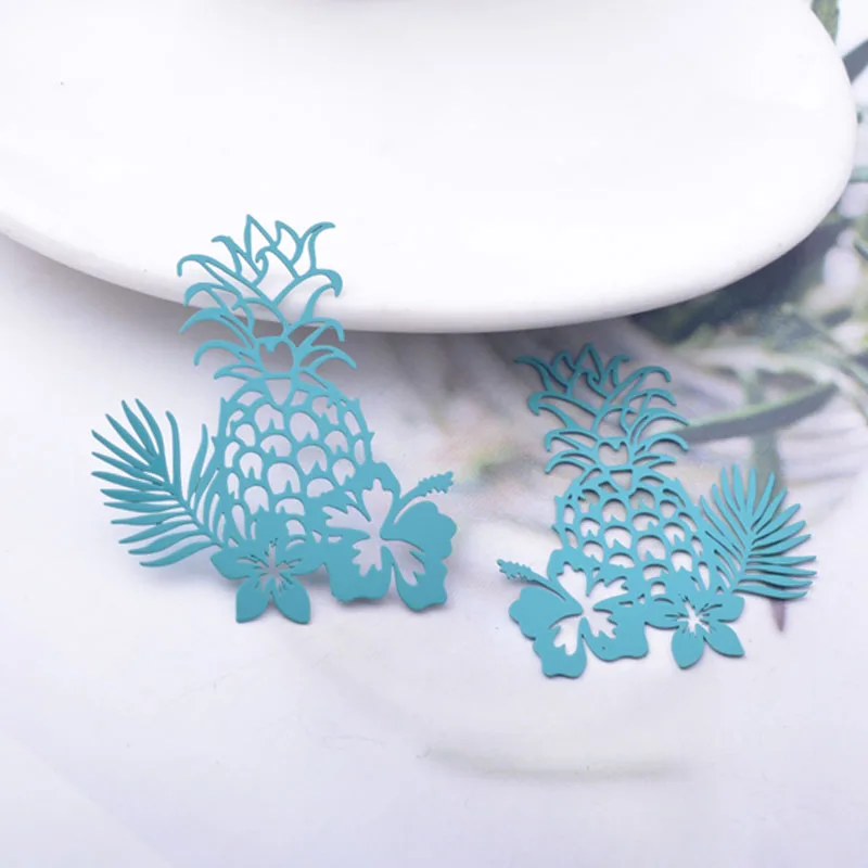 30 Stück AB6742 41*35mm Messing-Laserschnitt Hibiskus-Anhänger Ananas-Anhänger DIY Schmuck Ohrring-Herstellung – Detail 14