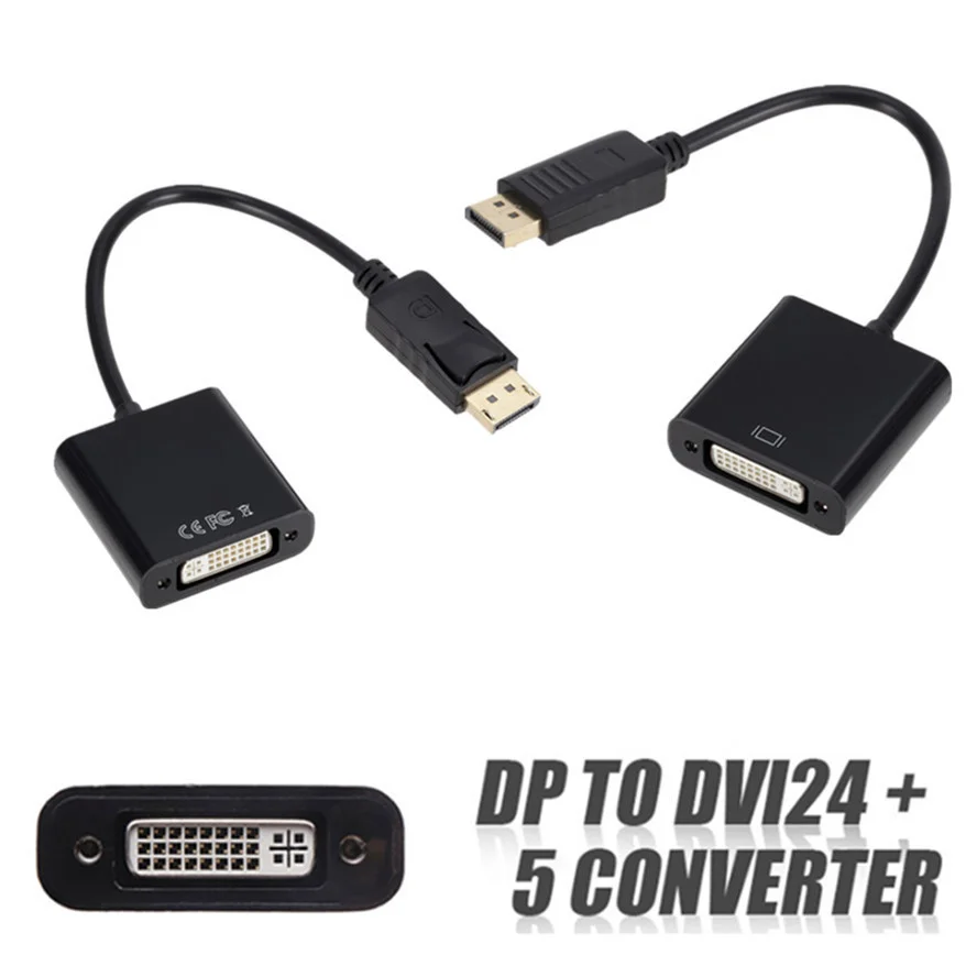 1080P HD DP to DVI Adapter DisplayPort Display Port to DVI Cable Adapter Converter Male to Female for Monitor ProjectorDisplays