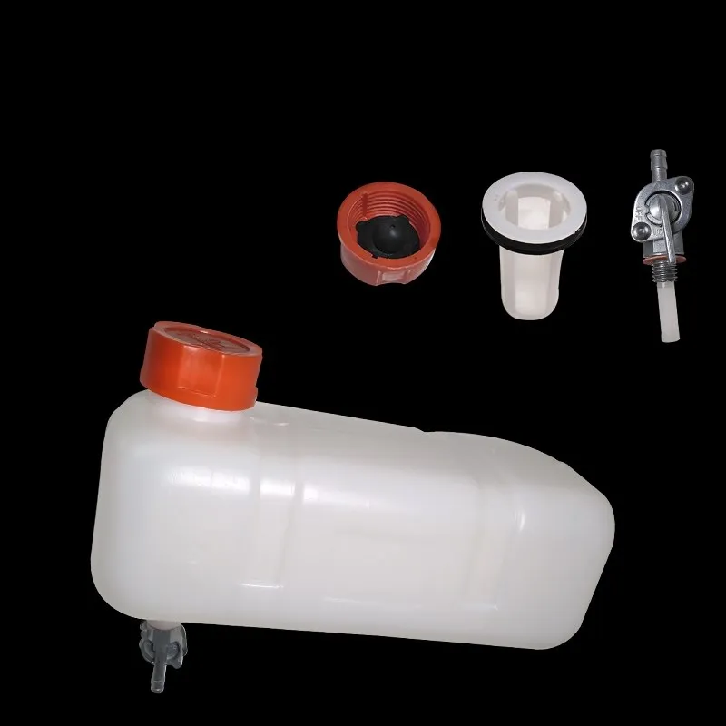 Fuel tank assembly w/ cock for Chinese 1E40F 1E43F 445F 2 stroke petrol 142F filter cap valve cock tap pump parts