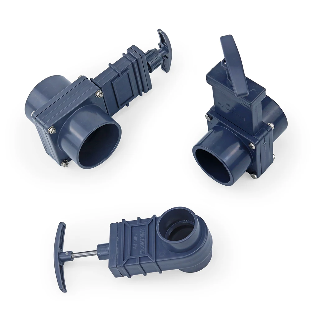 UPVC Knife Gate Valve DN32/DN40/DN50/DN65/DN80/DN100 Plastic Water Sewage Drain Valve