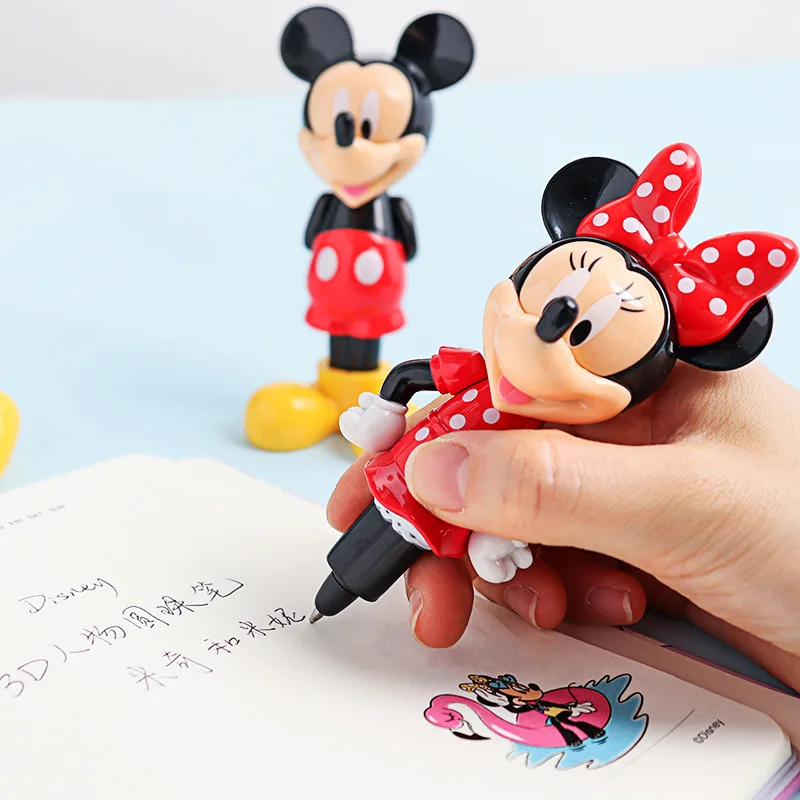 Disney Princess Mickey Minnie Rollerball Pen School Supplies 3d Ball Point Pen Novelty Pens 0.5mm Pens for Writing Child Gift