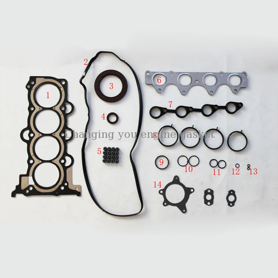 For HYUNDAI I20 I30 ELANTR ix20 KIA CERATO SOUL G4FA G4FC Cylinder head gasket Full Set Engine Gasket 20910-2BC01A