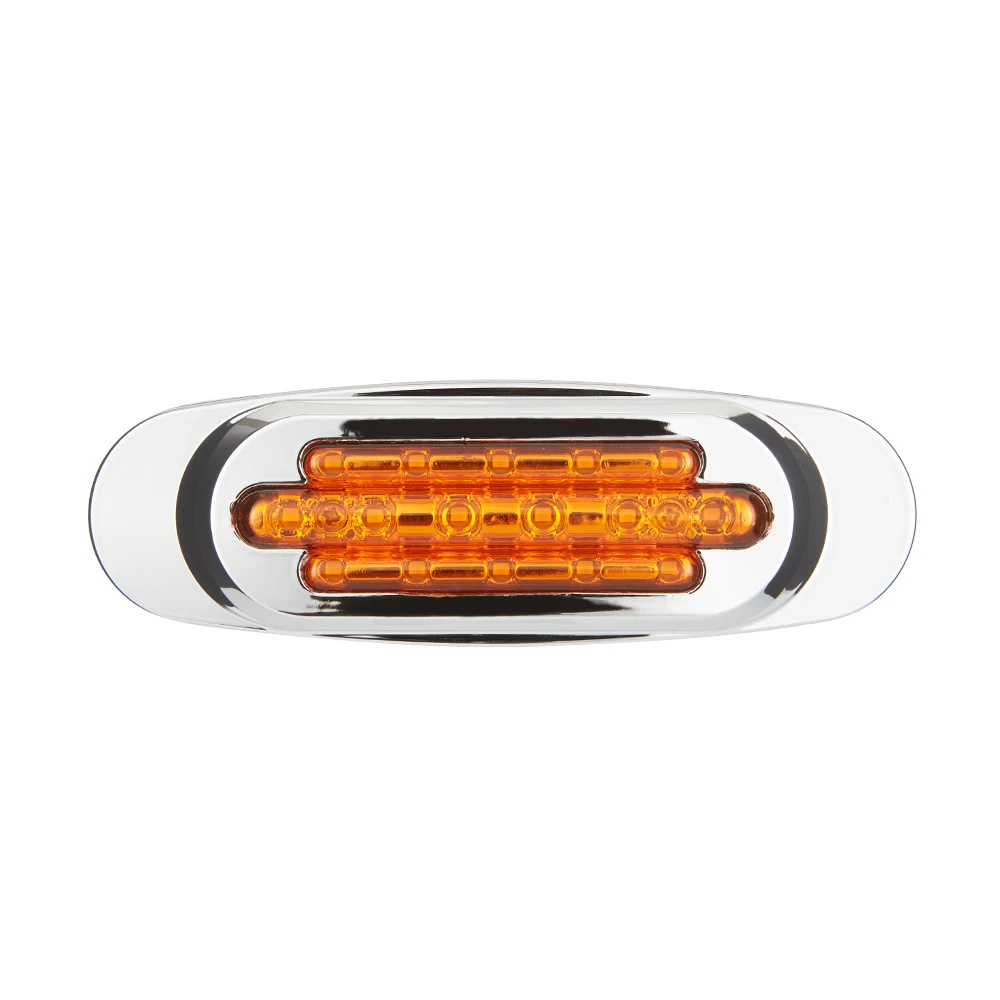 4pcs 16 LED Side Marker Lights for Freightliner Peterbilt Truck Cab Sleeper DC12V Truck Trailer Lorry Warning Fog Light Bar
